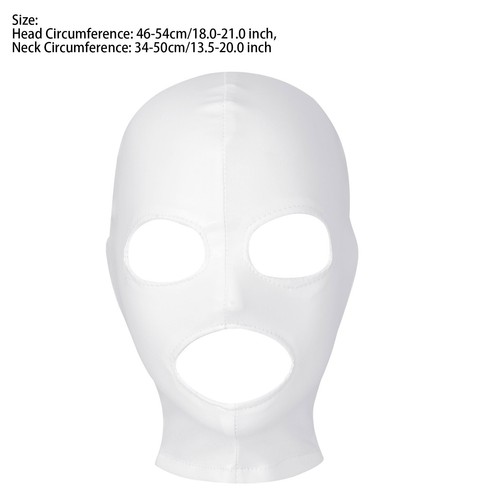 Unisex Adults Spandex Zentai Mask Hood Headgear Shiny Metallic Face Mask - Picture 66 of 80