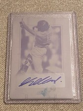 KELLUM CLARK 2019 Leaf Perfect Game AUTOGRAPH Magenta Plate #1/1 Mississippi St.