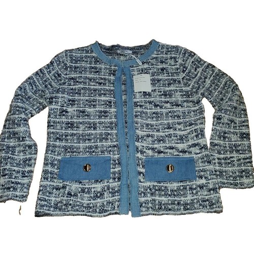 New Sioni Knit Cardigan Jacket Size Medium Beach Sky Blue work church business - Picture 8 of 8