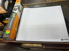 Glorious XL Gaming Mouse Mat/Pad, White Cloth Mouse pad, Stitched Edges,16"x18"
