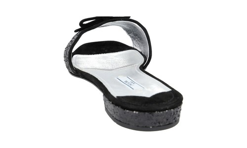 PRADA GLITTER Slides Sandals - 1XX229 - Black - NEW - US 6 EU 36 - Picture 4 of 11