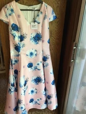 True Decadence Dress Pink Blue And White Floral Women’s Size UK 12 US 8
