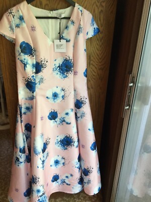 True Decadence Dress Pink Blue And White Floral Womens Size UK 12 US 8 |  eBay