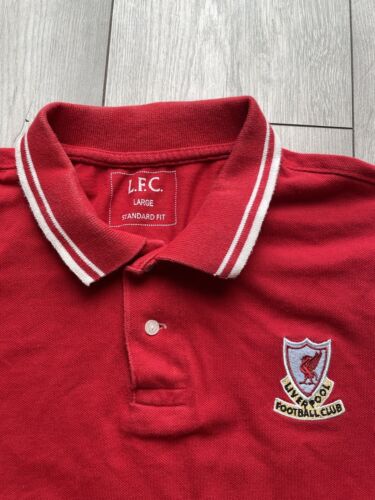 Liverpool Football Club FC 90's Polo Casual Shirt Mens adults Large L Top 1990's - Picture 2 of 5