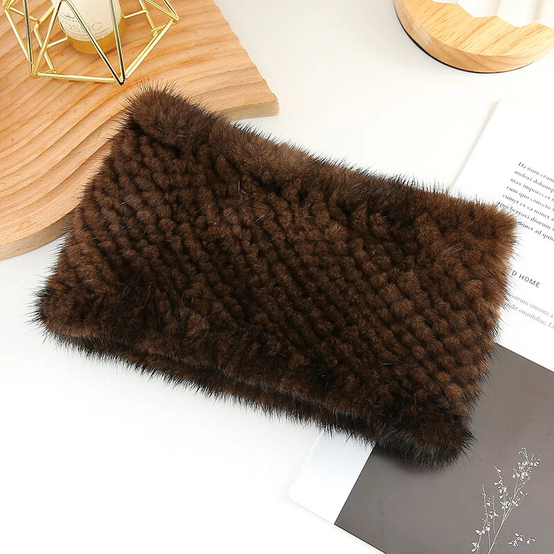 Bufanda de piel de visón real para hombre invierno cálido bufandas cuello envoltura estola calentador de cuello Foto 4 de 4