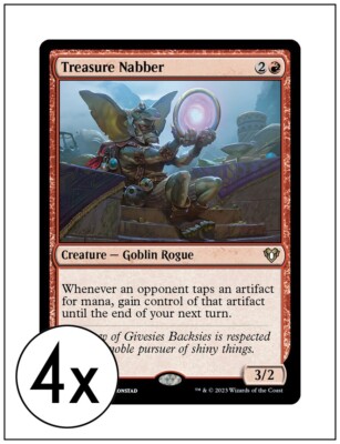 4x Treasure Nabber, Commander Masters, Magic MTG NM