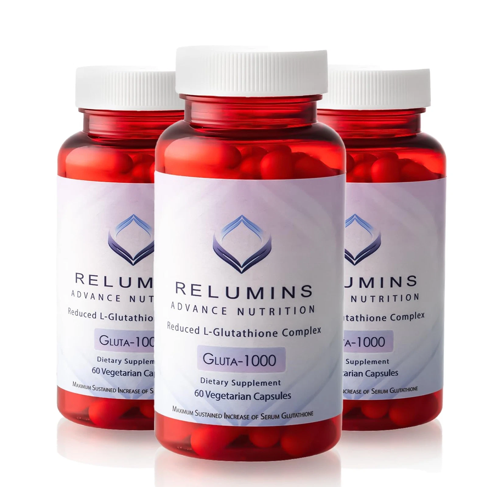 Relumins L Glutathione 1000mg Supplement Complex Nourished Skin 60 caps x 3 btls

