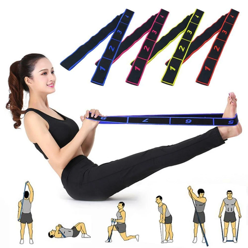 BANDA ELASTICA FASCIA DI RESISTENZA REGOLABILE 8 LOOPS FITNESS YOGA PILATES 8401 - Imagen 3 de 4