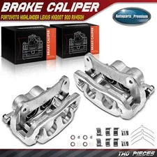 Pair Front Brake Calipers with Bracket for Toyota Highlander Lexus NX200t NX250