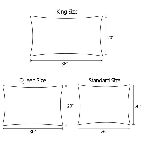 Pure Cotton Pillow Cover Set Standard Queen King Cooling Ultra Soft