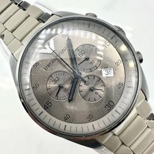 Authentic EMPORIO ARMANI Chrono  Men's Watch AR5950, New Battery, Sz 7? - READ