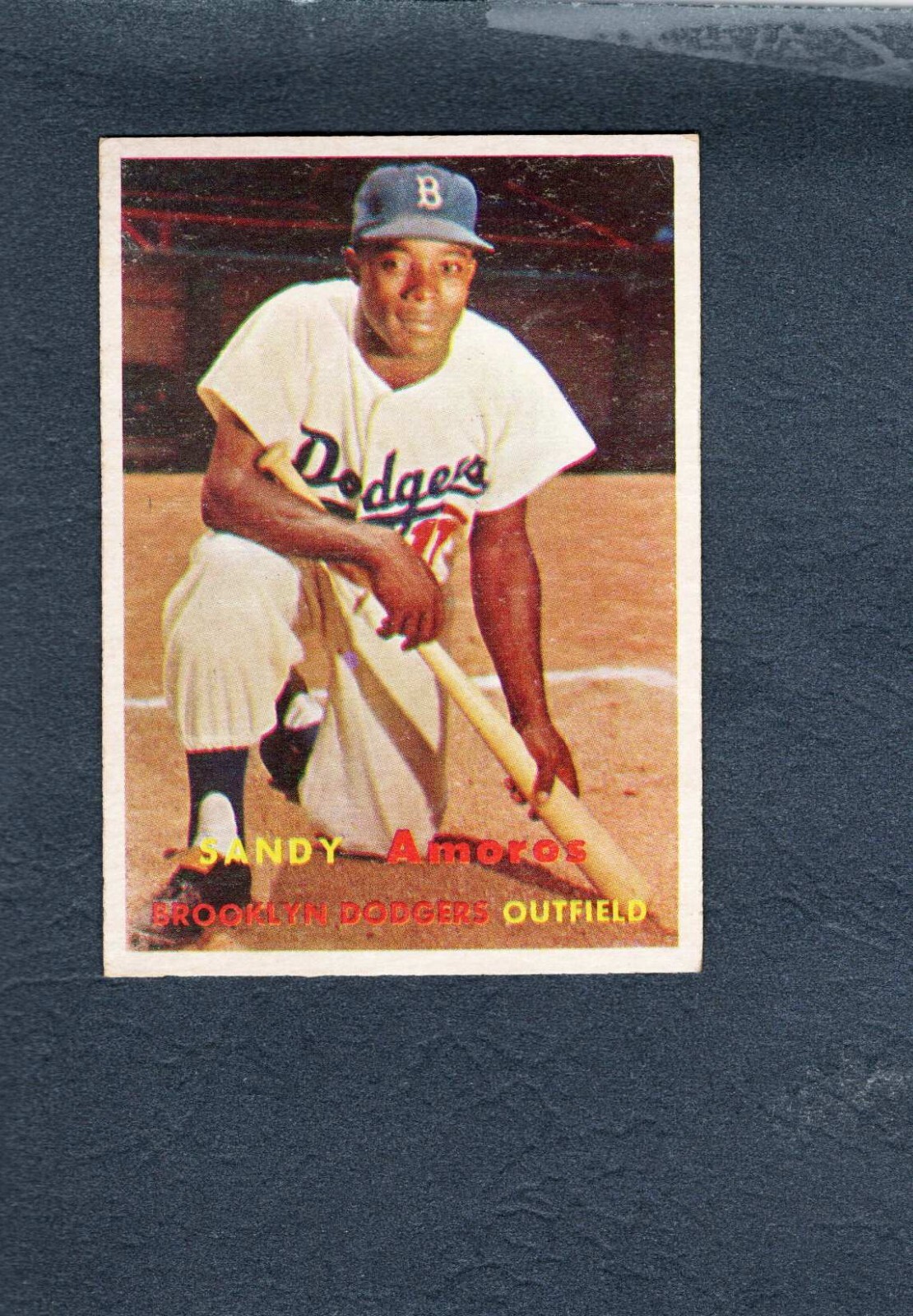 1957 Topps Baseball Set Break Card # 201 Sandy Amoros in Ex+ Condition
