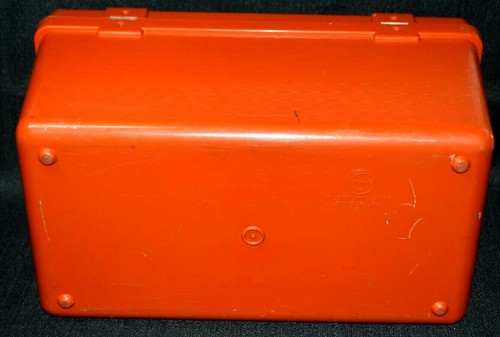 Vintage Wilson MFG Will-Hold Plastic Sewing Box Chest No Removable Tray Orange - Picture 5 of 6