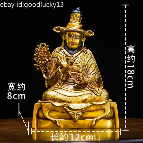 18cm Copper gilt Kathok Monastery Master Fusang buddha statue Longsal Nyingpo - Picture 2 of 7