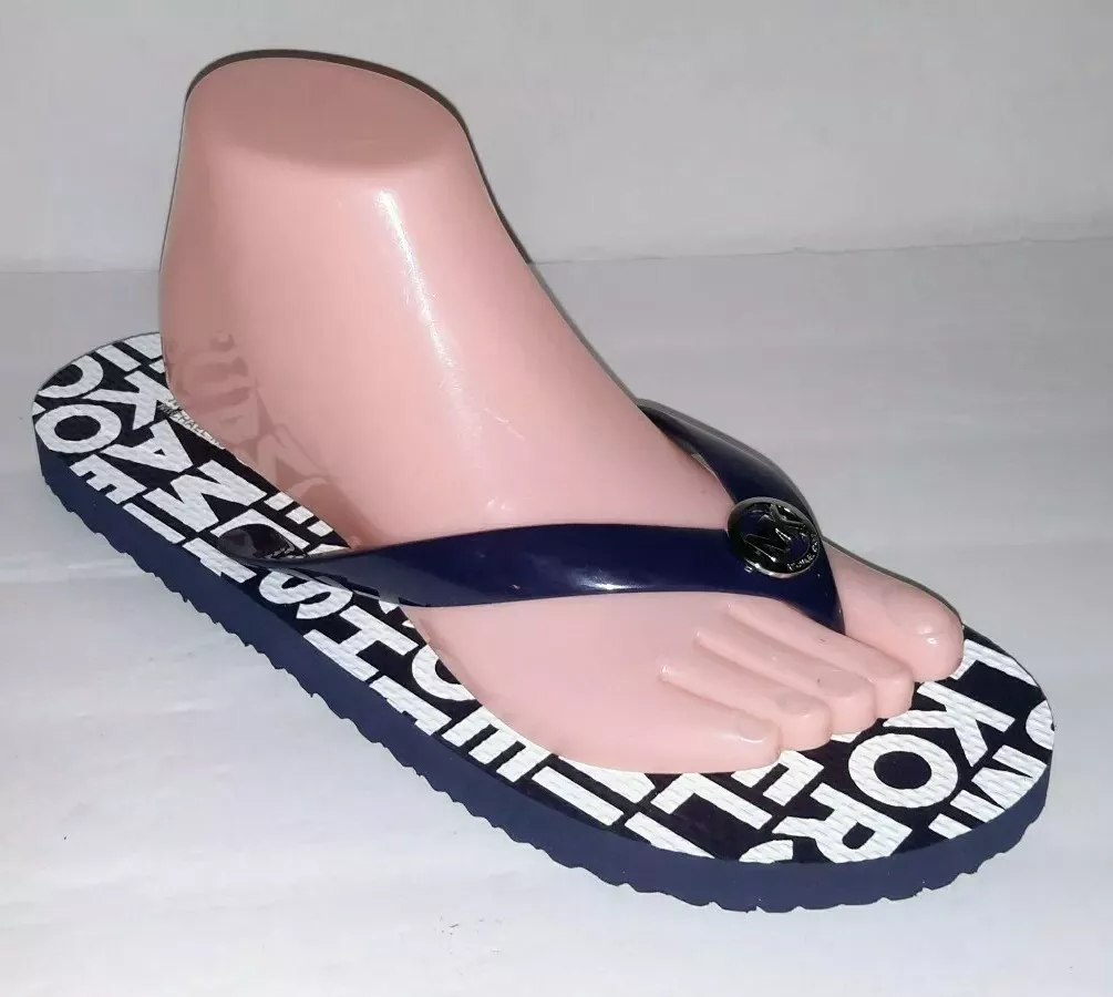 Michael kors navy on sale flip flops