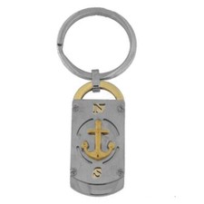 Galaxy GSCP50 Steel Men's Keychain With Gold Details