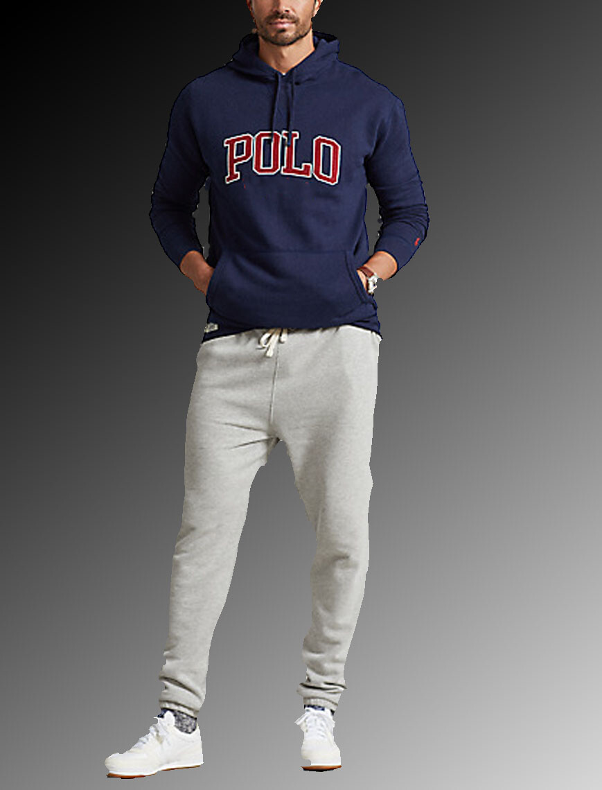 Polo Ralph Lauren Logo “Polo” 67 Blue Fleece Hoodie Men's Size XL