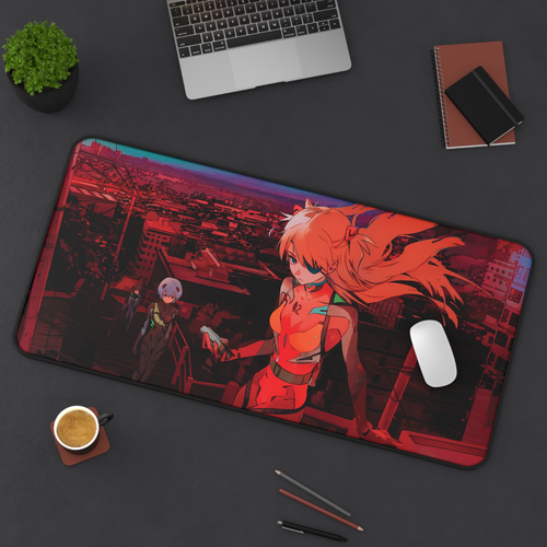 Anime Waifu Asuka Rei Large Game Keyboard Desk Mat Evangelion Manga Mouse Pad - Picture 3 of 9