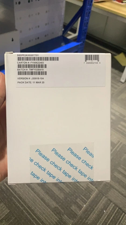 Intel 2TB SSD DC P4500 Series NVME 2.5" SSDPE2KX020T7 Solid State Drive Genuine - Image 2 of 2