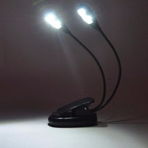 Stand Book Book Music Stand Light Dual Flexible Arms 2 Arms Light Reading Lamp - Picture 8 of 12