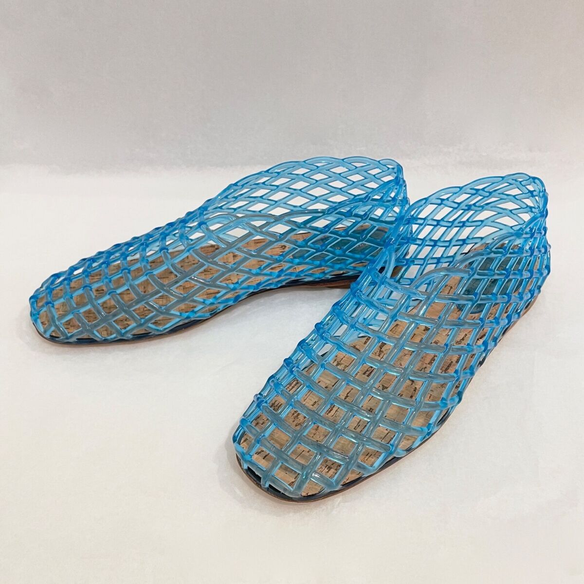 THE ROW Mara Flat in Electric Blue Vinyl Jelly Shoes Flats THE ROW Mara Flat in Electric Blue Vinyl Jelly Shoes Flats