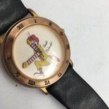 Ronald McDonald Japan Movement Quartz Watch Leather Band Original Vintage 1990's