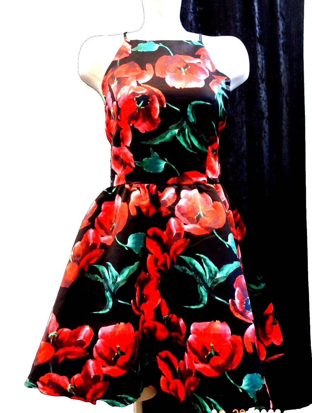 Polyester Floral Regular Size Dresses for Women