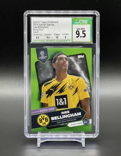 Topps UCL 2020-21 Jude Bellingham Rookie /99 CSG 9.5 Gem Mint Summer Signings