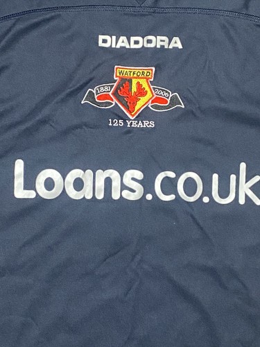 Watford 2006 125 Years Football Soccer Jersey EPL Size XL Diadora King #9 - Picture 7 of 12