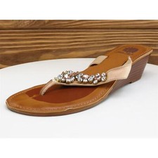 Yellow Box Size 9 Sandal Flip Flop Beige Synthetic Women M Geisha