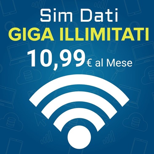 SIM DATI con GIGA ILLIMITATI a 10,99€ al mese senza vincoli, Ricaricabile - Foto 1 di 3