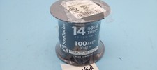 New. Southwire 100 ft. 14 BLACK Solid CU THHN Wire 100 FT 600V.