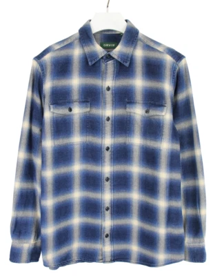 Orvis Active Fit Hombres Camisa Mediano Grueso Franela con Botones Spread Cuello - Imagen 1 de 4