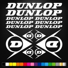 DUNLOP - 14 Decals Stickers Sponsors Car Bike Motorcycle Motocross MX ATV