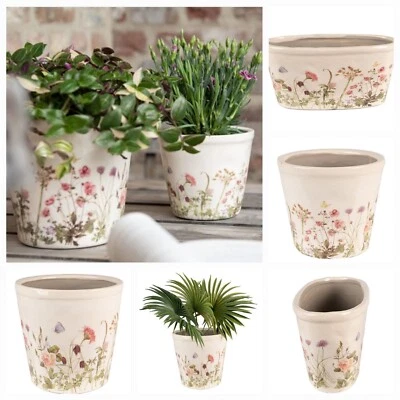 Blumentopf Übertopf Pflanztopf Blumen Clayre & Eef Wiesenblumen in 9 Varianten - Bild 1 von 4