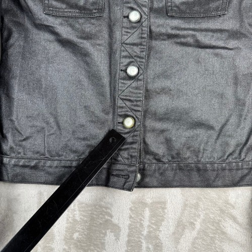 2 Pc Vintage Mecca USA Coated Jacket And Pants Womens M 32x29 Dark Gray Y2K - Picture 5 of 17