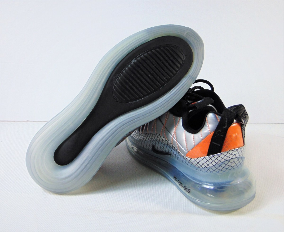 Nike Air Max MX 720 818 GS Silver & Black Running Shoes Sz