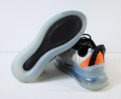 Nike Air Max MX 720 818 GS Silver & Black Running Shoes Sz