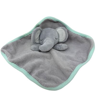 Cloud Island Gray Elephant Lovey Security Terry Wash Cloth 10'' Square