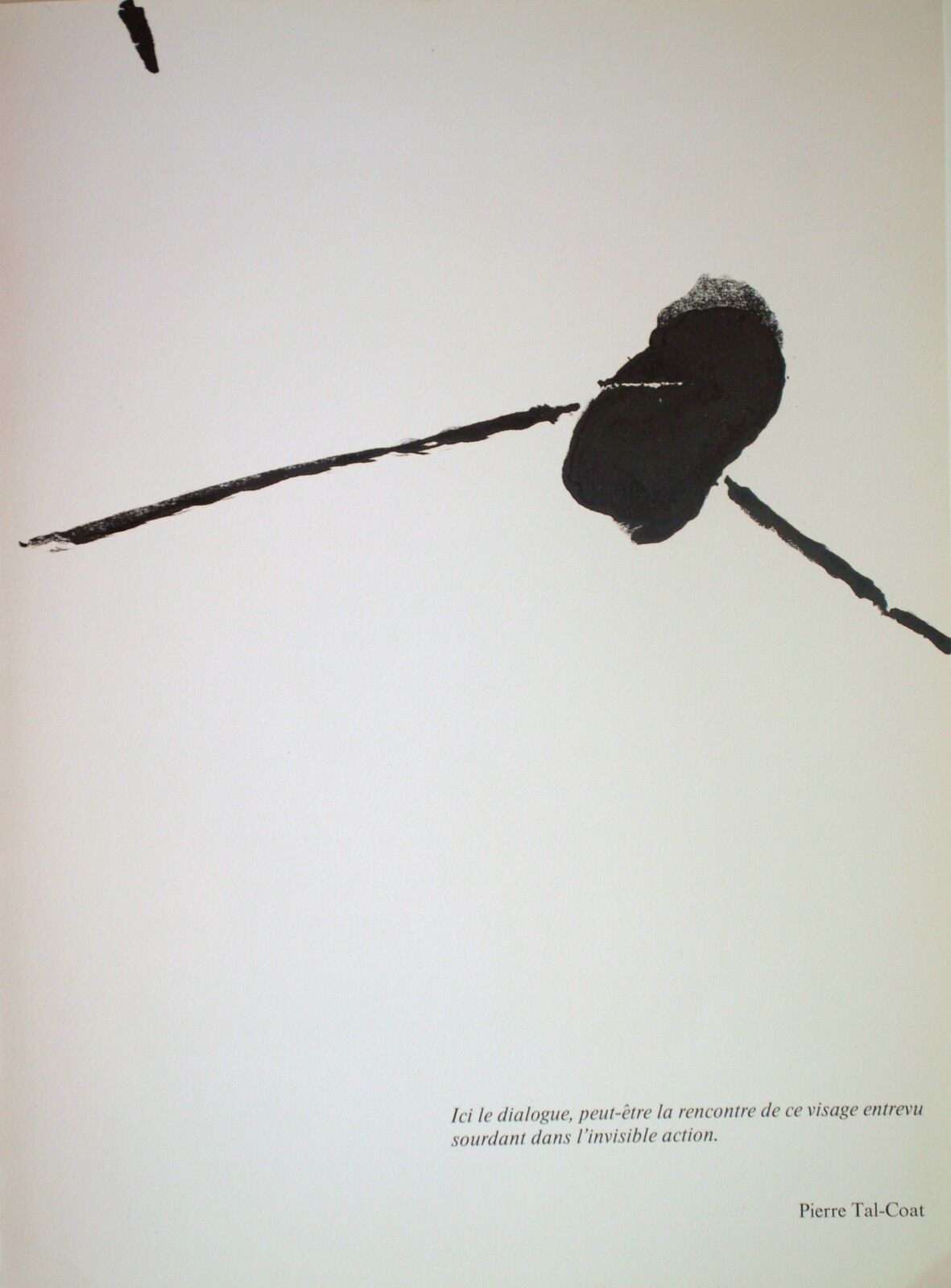 Pierre Tal-Coat - Original Monochrome Lithograph - Derriere Le Miroir 199, 1972 GORĄCA cena specjalna