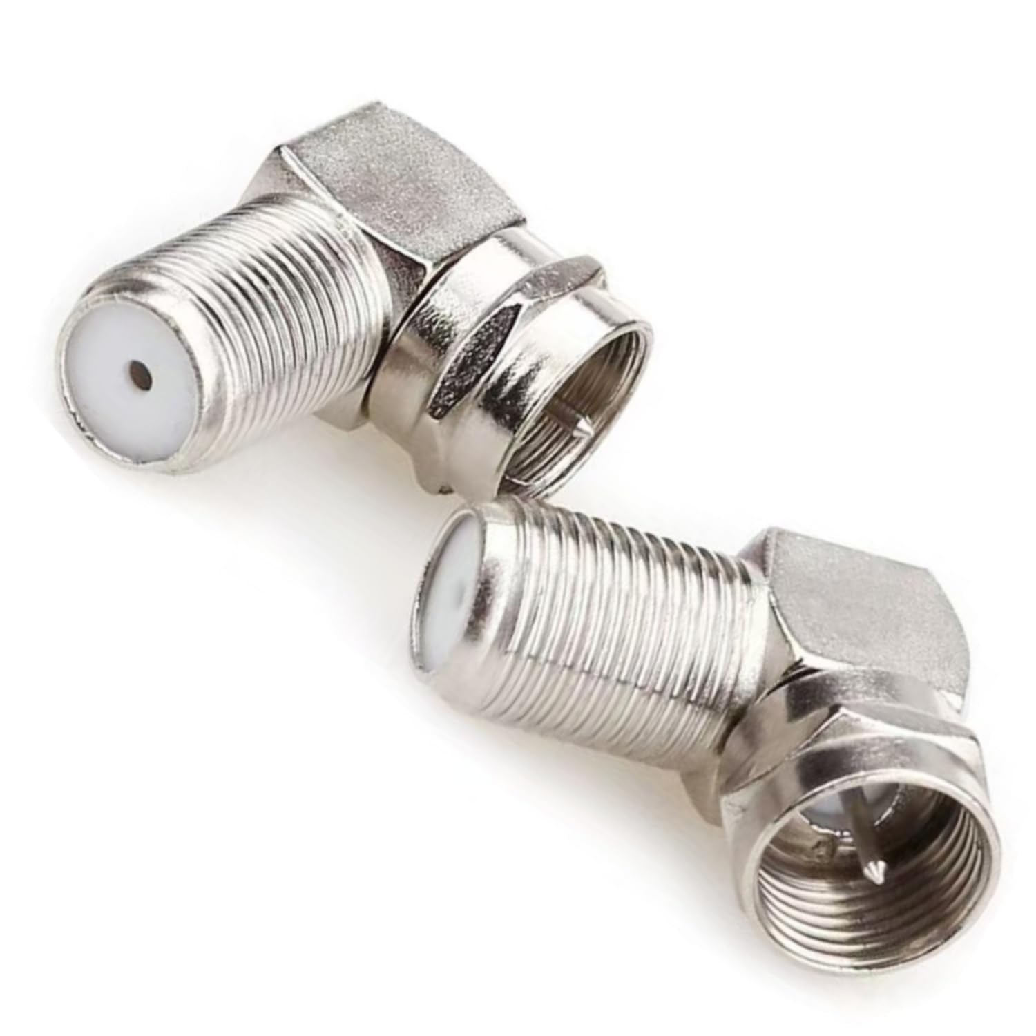 2-Pack 90 Degree Coaxial Connector, Right Angle Coax Adapter for Flat... 
