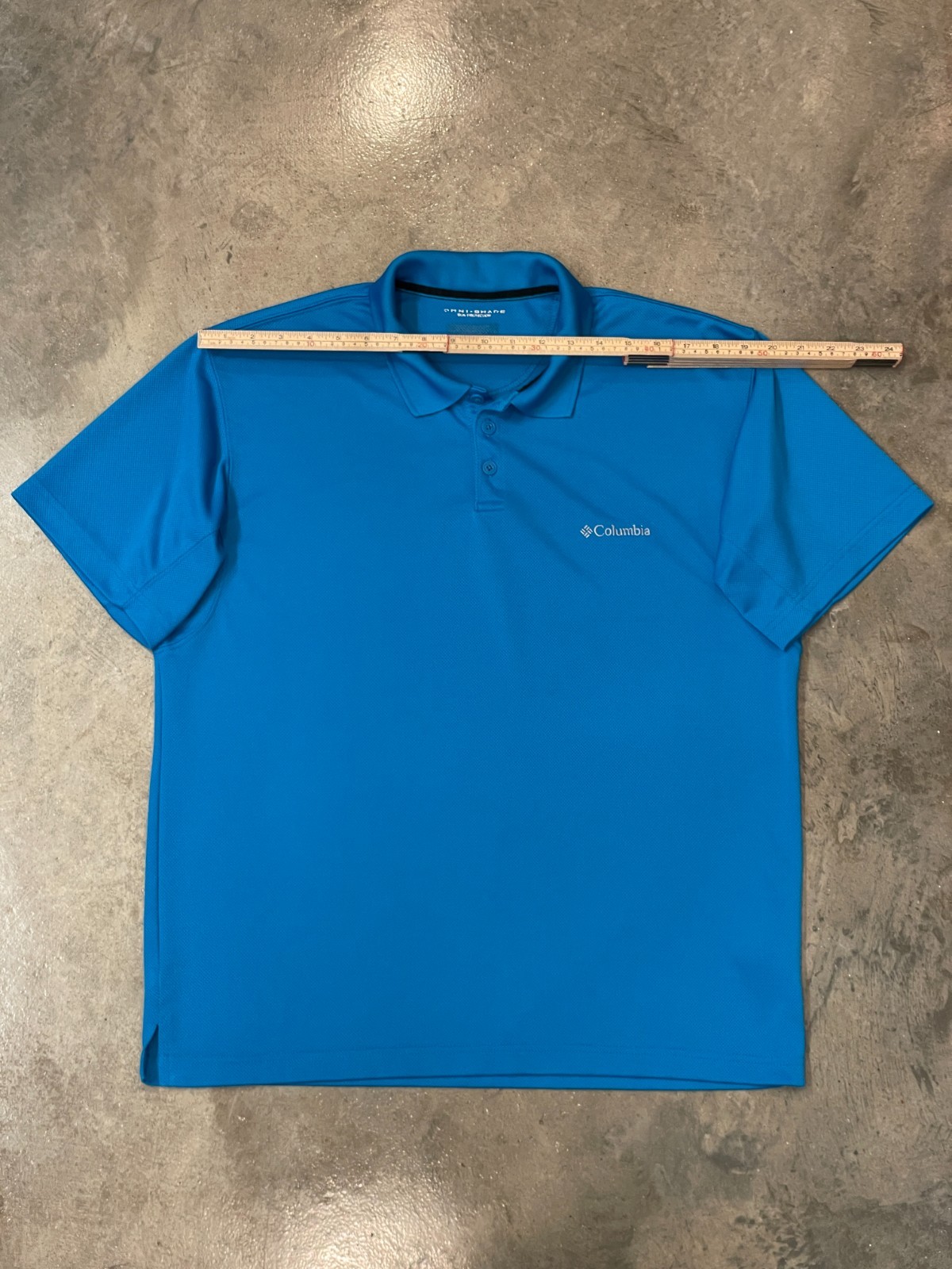 Columbia Omni-Shade Polo Shirt Mens L Blue Moisture Wicking Fishing Golf Outdoor thumbnail 8