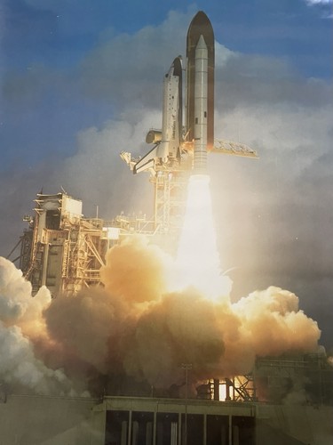 Poster Challenger Space Shuttle ultimo lancio 1986 NASA NIP VINTAGE 20" x 28" - Foto 3 di 11