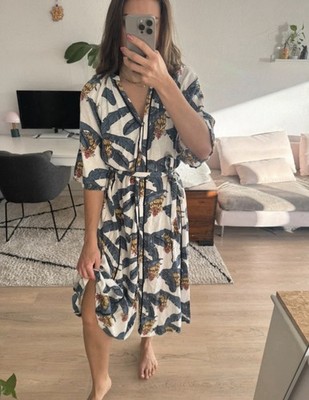Desmond & Dempsey x H&M Maxikleid mit Bananenprint   Gr. S (36) 