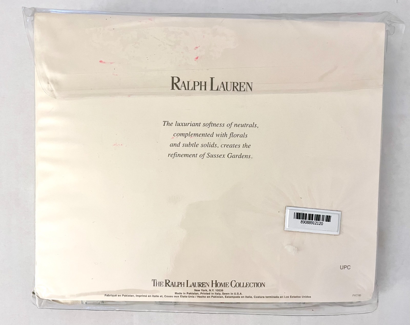 Vintage NIP Ralph Lauren Julianne King Sateen Flat Sheet