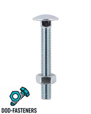 CARRIAGE BOLTS COACH BOLT WITH HEX FULL NUT SQUARE ANTI SPIN 20-260mm