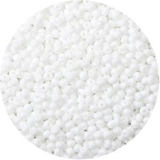 Yholin 2000pcs 4mm 6/0 Glass Seed Beads, White, Round, Craft Seed Beads, DIY ...