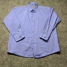 Kenneth Cole Reaction Dress Shirt Mens XL 17 34-35 Long Sleeve Blue Button Up