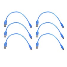 Antrader 1-Feet Mini USB 2.0 Cable A-Male to Mini-B 30cm Length 1 feet, 6pcs