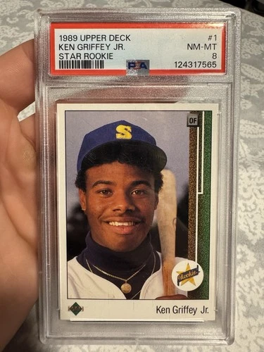 1989 Upper Deck - Star Rookie Ken Griffey Jr #1 (RC)  PSA 8